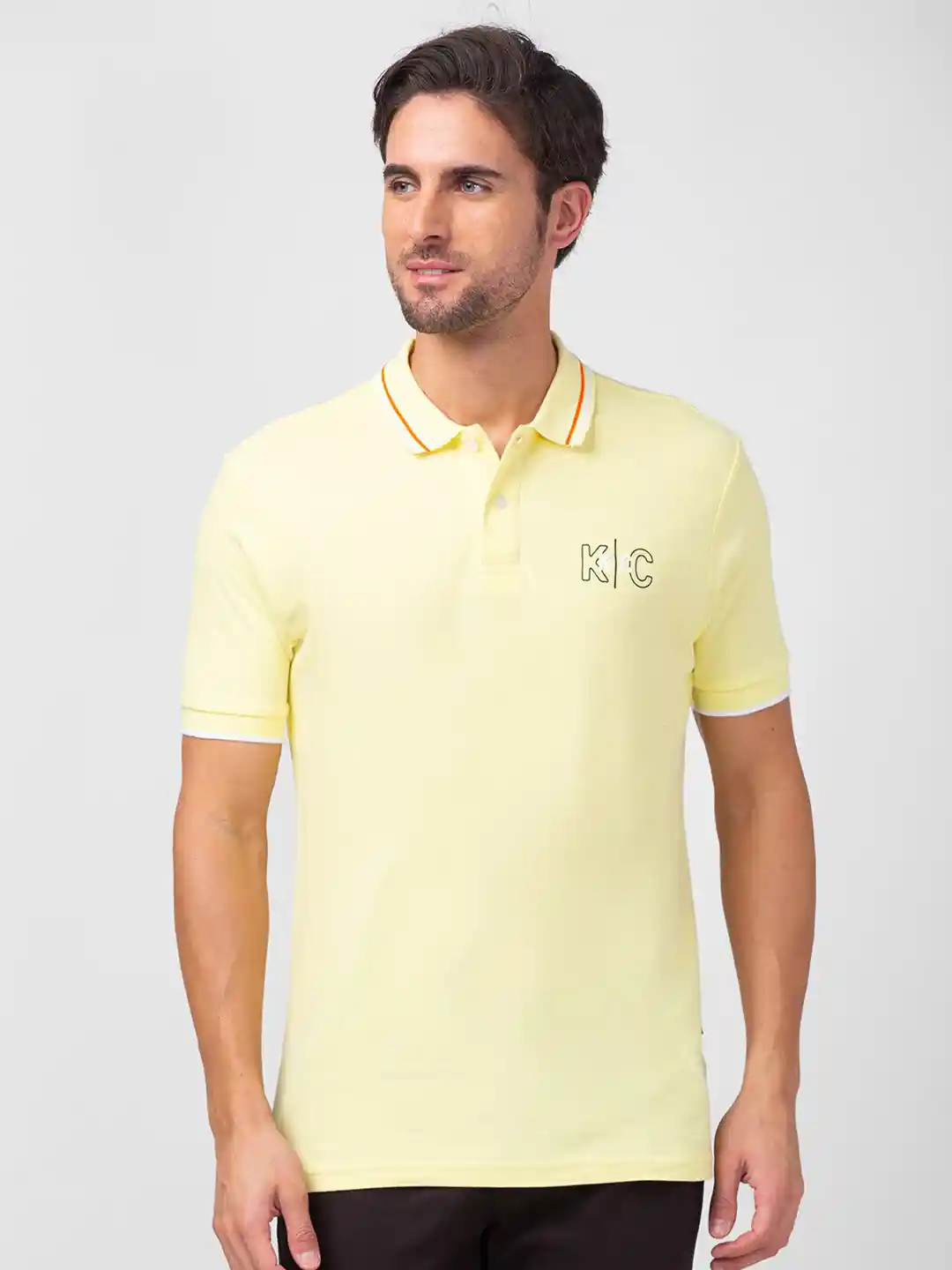 Buy Kenneth Cole Men Polo Collar Slim Fit Cotton T-shirt Tshirts