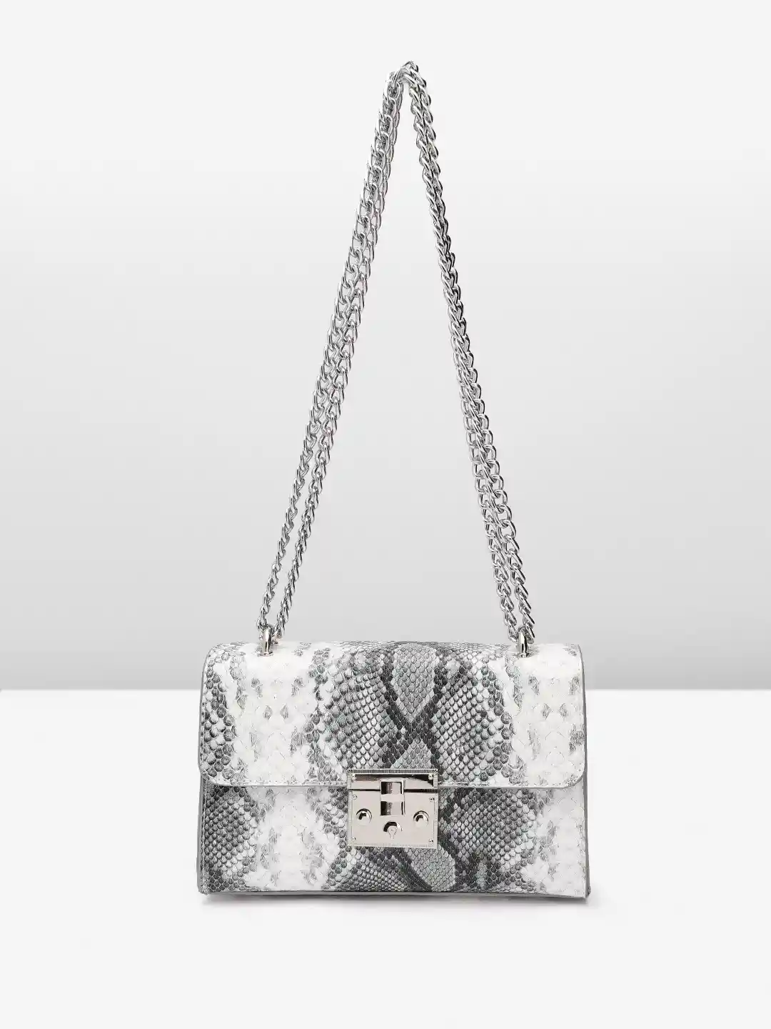 Lino Perros Snake Skin Textured Structured Sling Bag