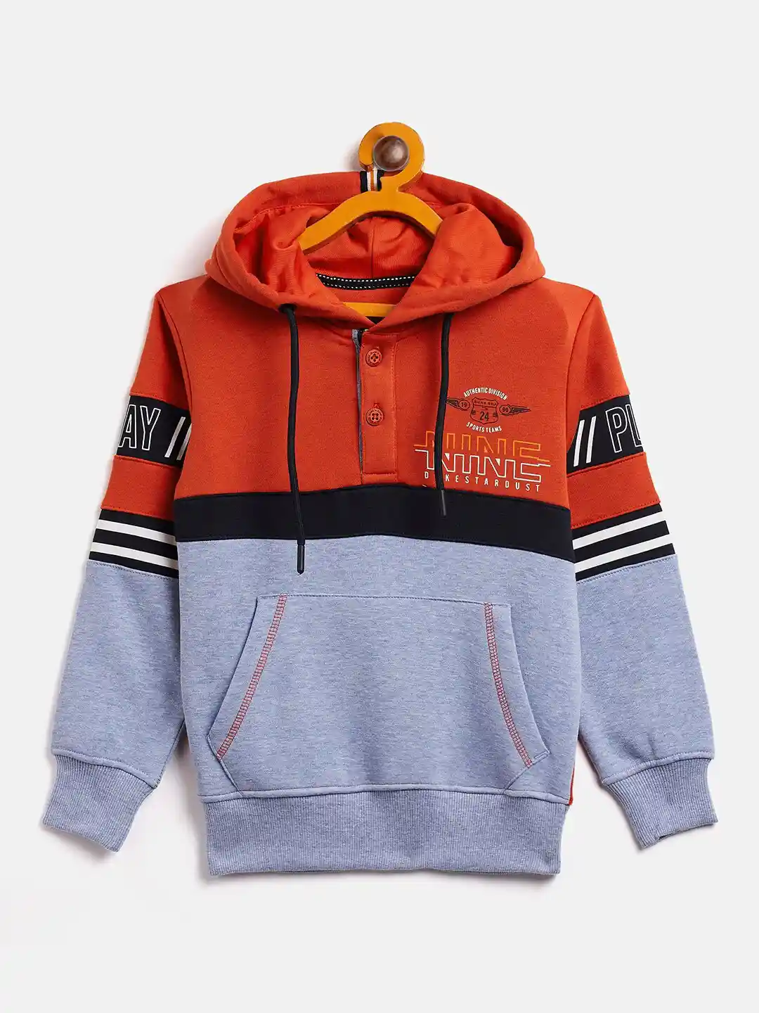 Buy Duke Boys Fleece Colourblocked Hooded Sweatshirt Sweatshirts