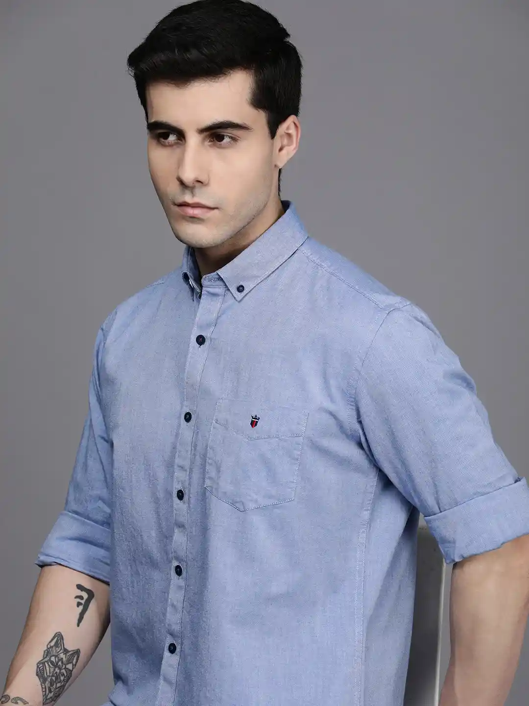 Louis Philippe Sport Men Pure Cotton Slim Fit Casual Shirt