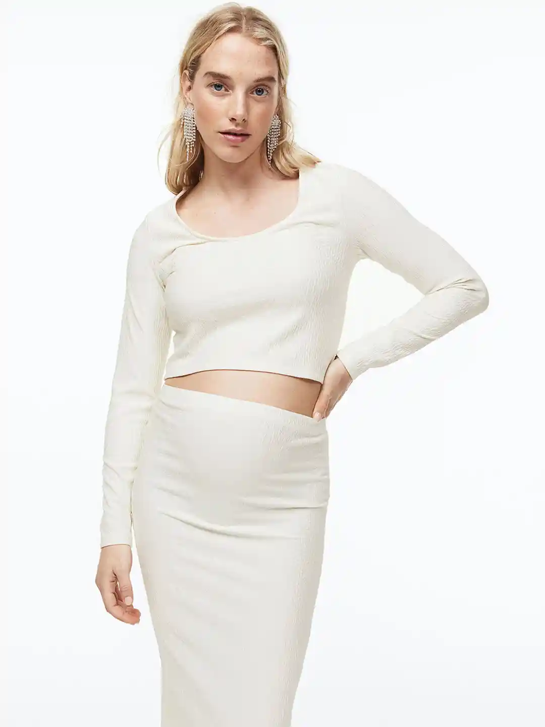 Buy H&M MAMA 2-Piece Crinkled Jersey Set Co-Ords for Women