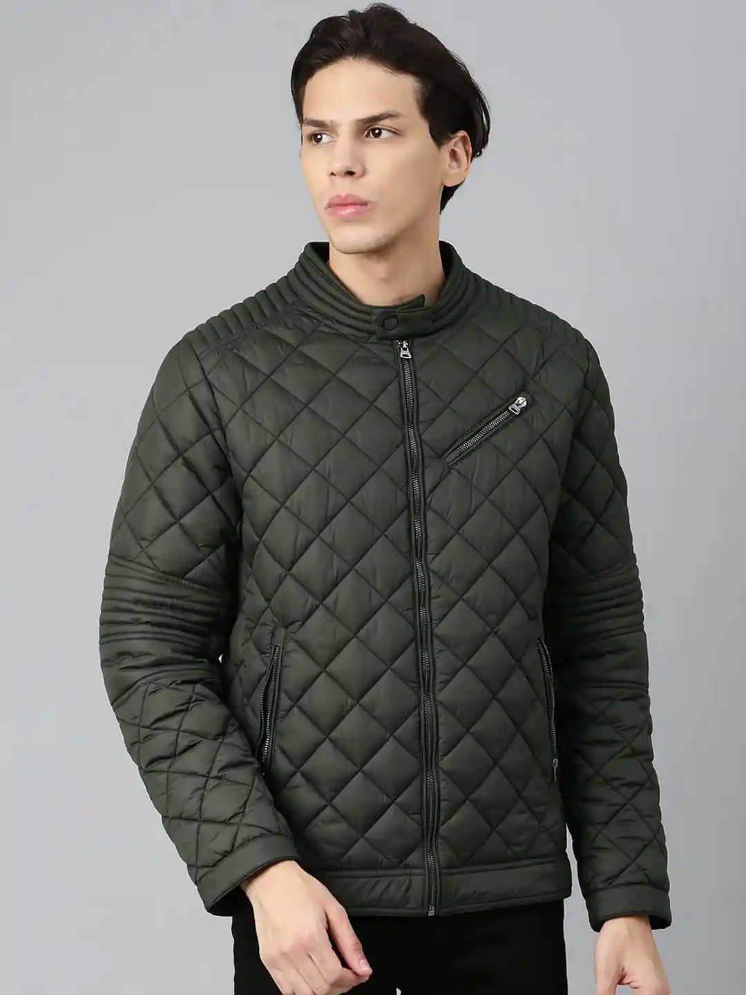 Buy Woodland Men Geometric Quilted Jacket Jackets for Men