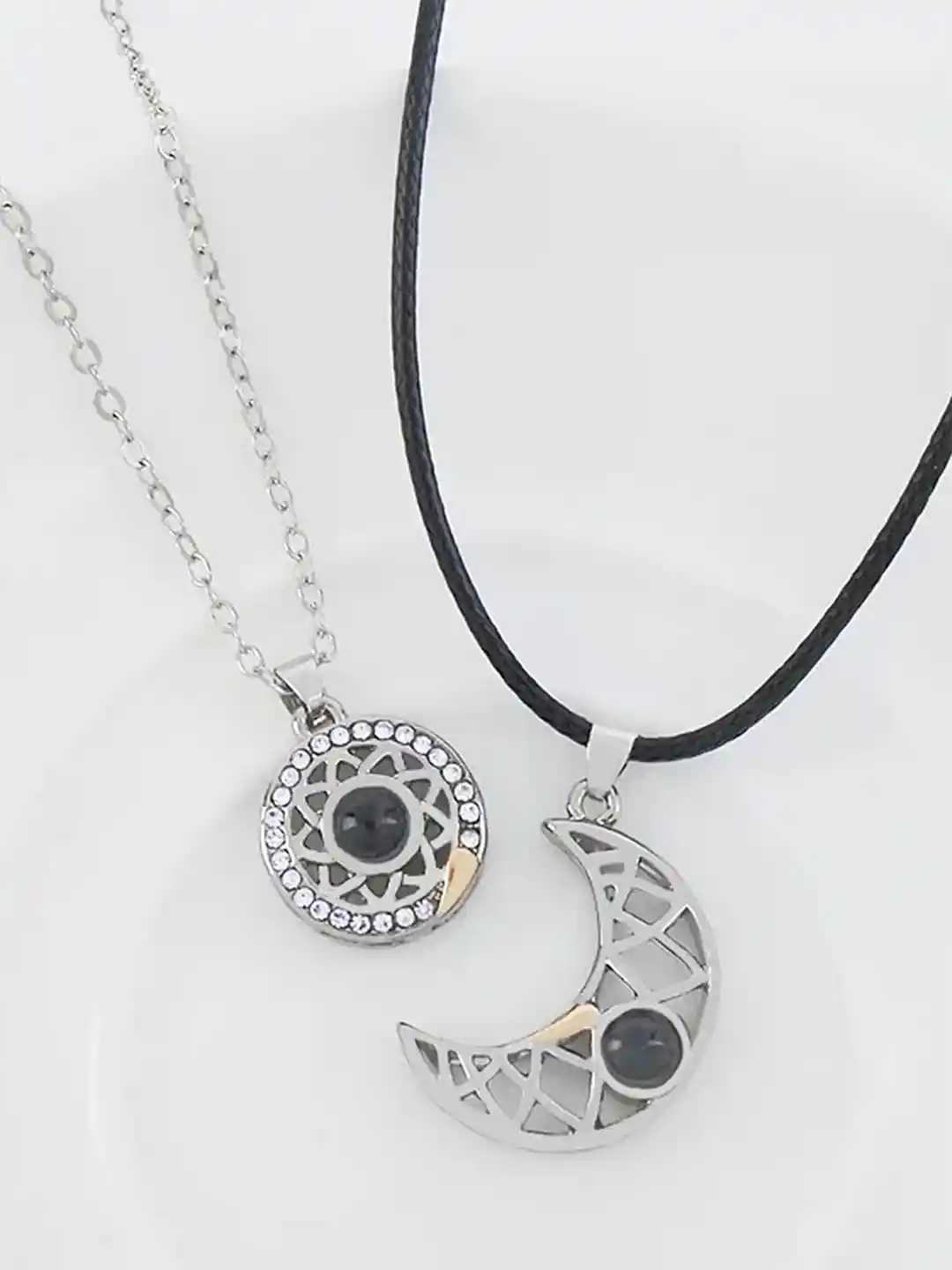 Buy Vembley Set Of Silver-Plated Sun Moon Matching Magnetic