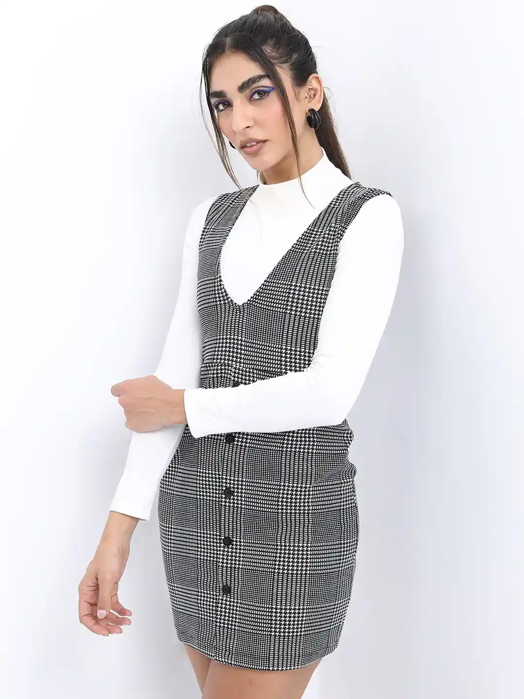Buy KETCH Checked Pinafore Dress Dresses for Women 21234806 Myntra
