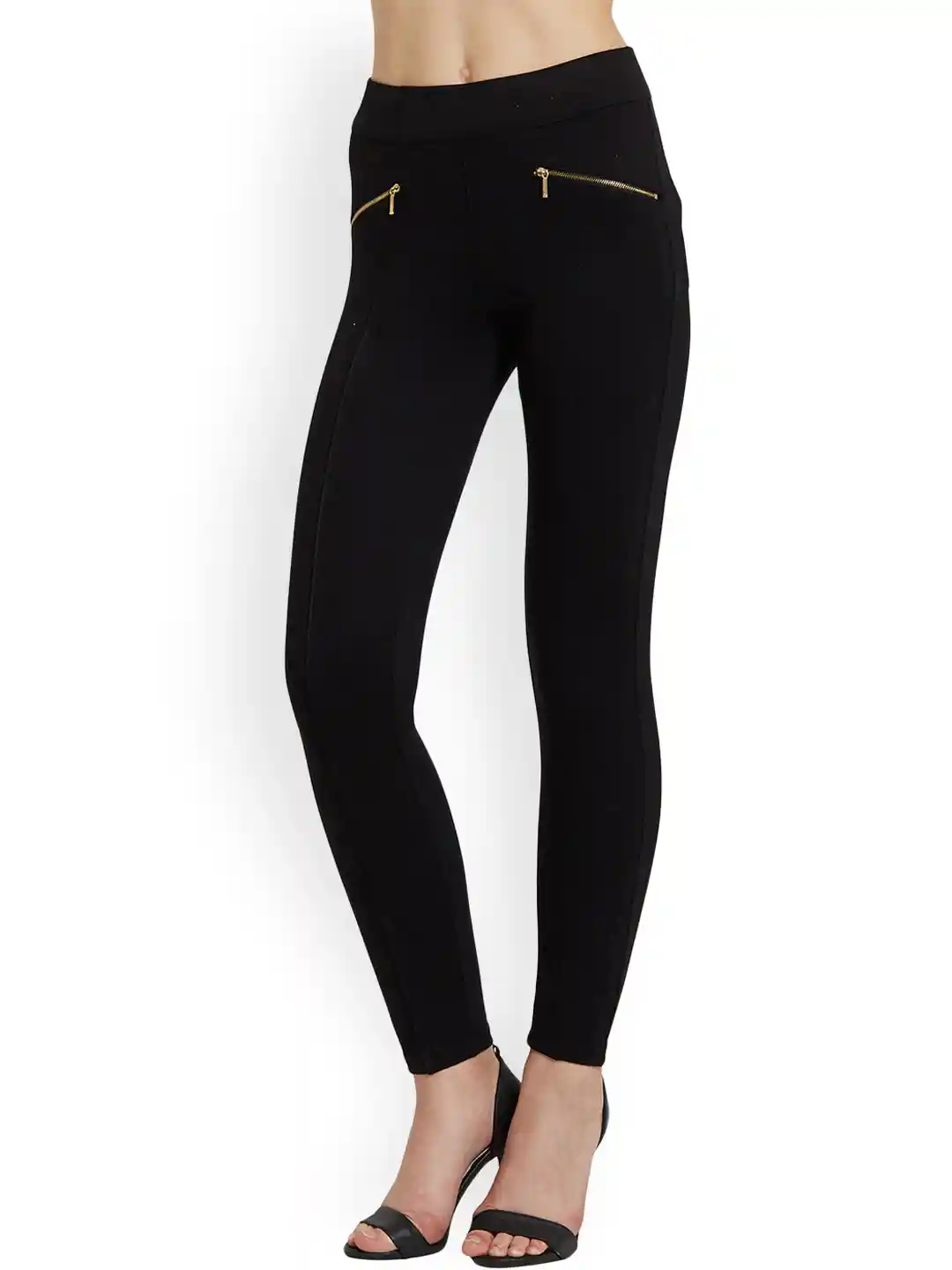 Buy Kraus Jeans Women K4005 Black Skinny High Rise Treggings