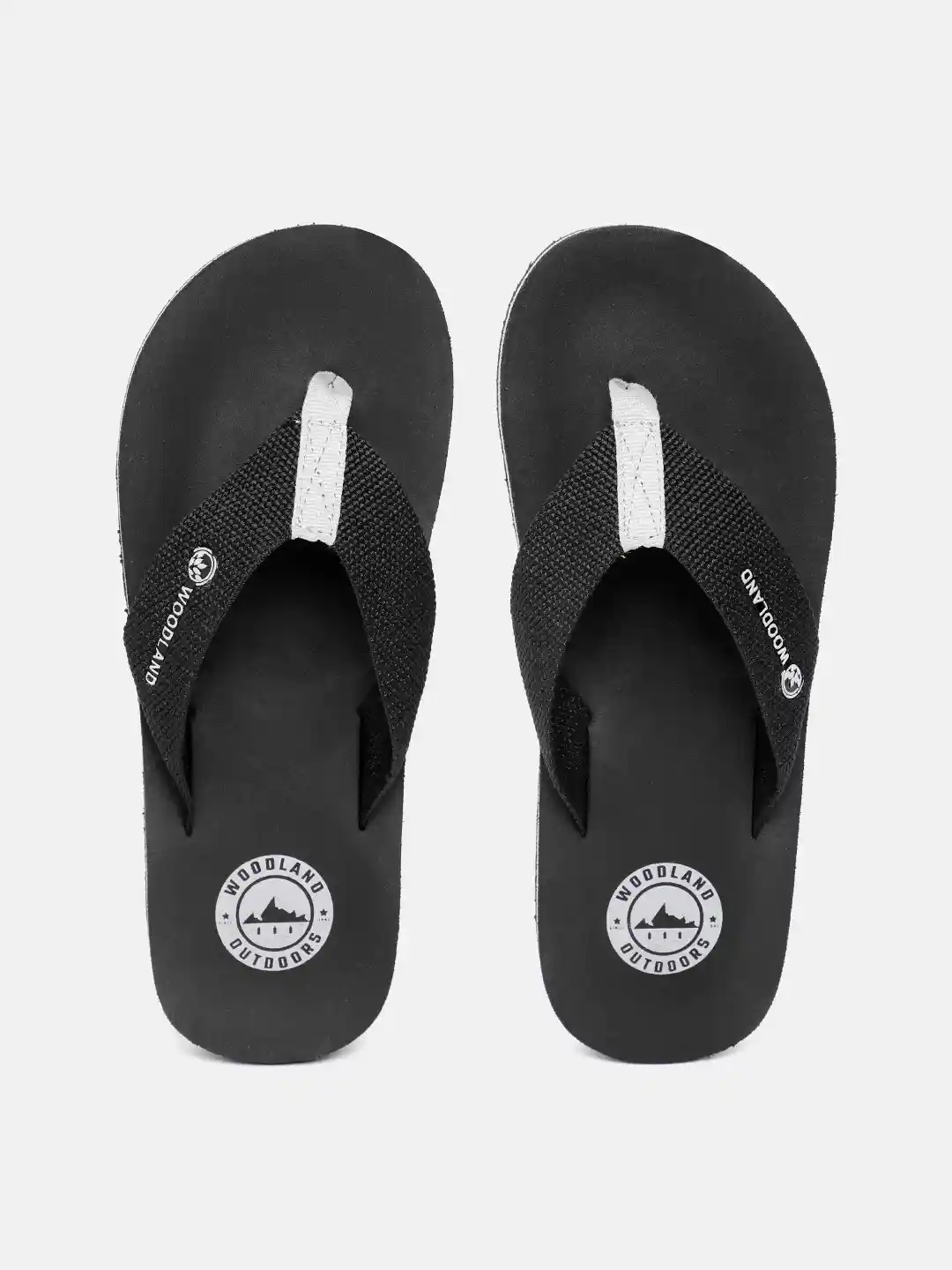 Buy Woodland Men Woven Design Printed Detail Thong Flip-Flops