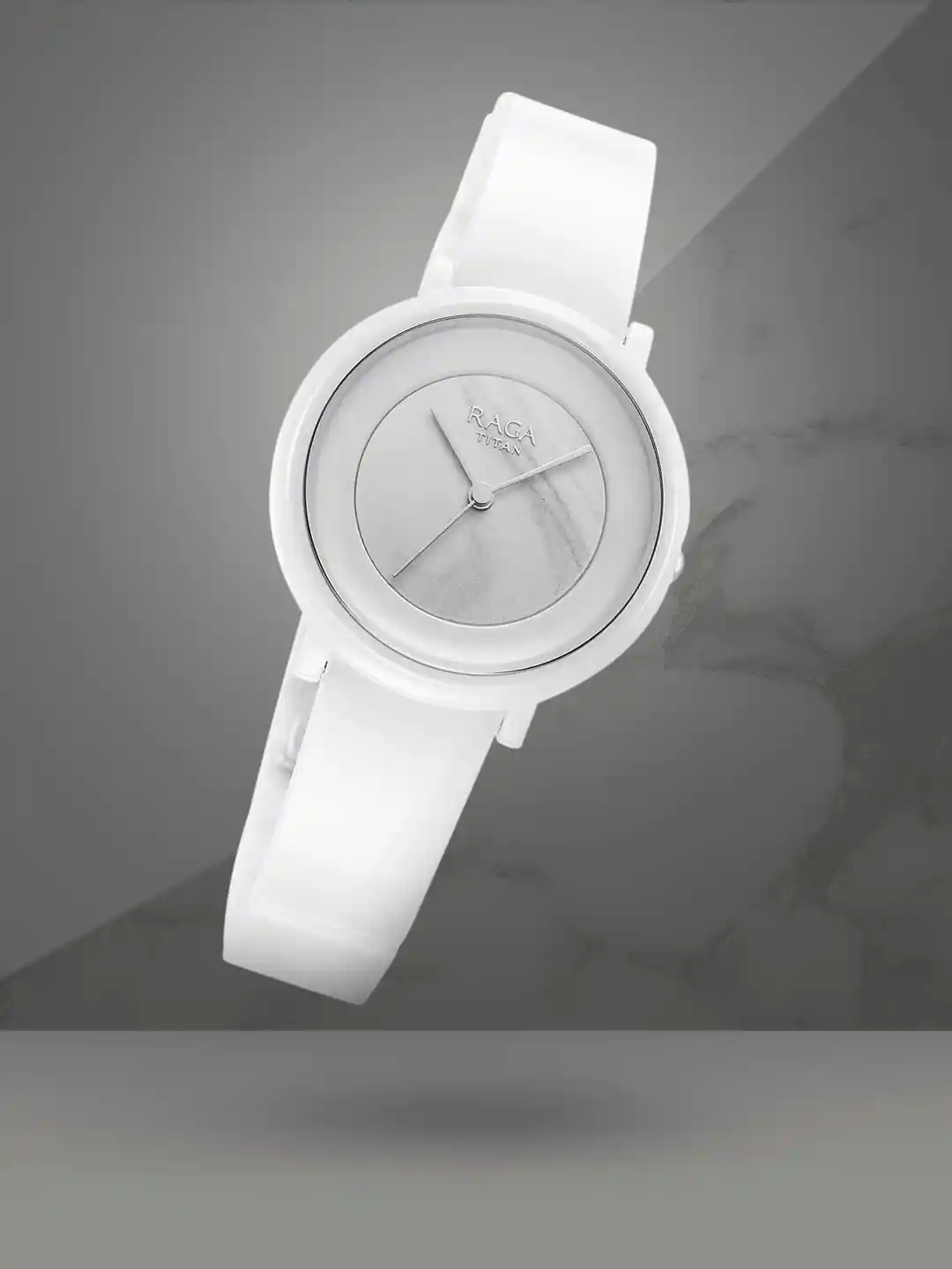 Titan Women White Dial White Ceramic Straps Analogue Watch