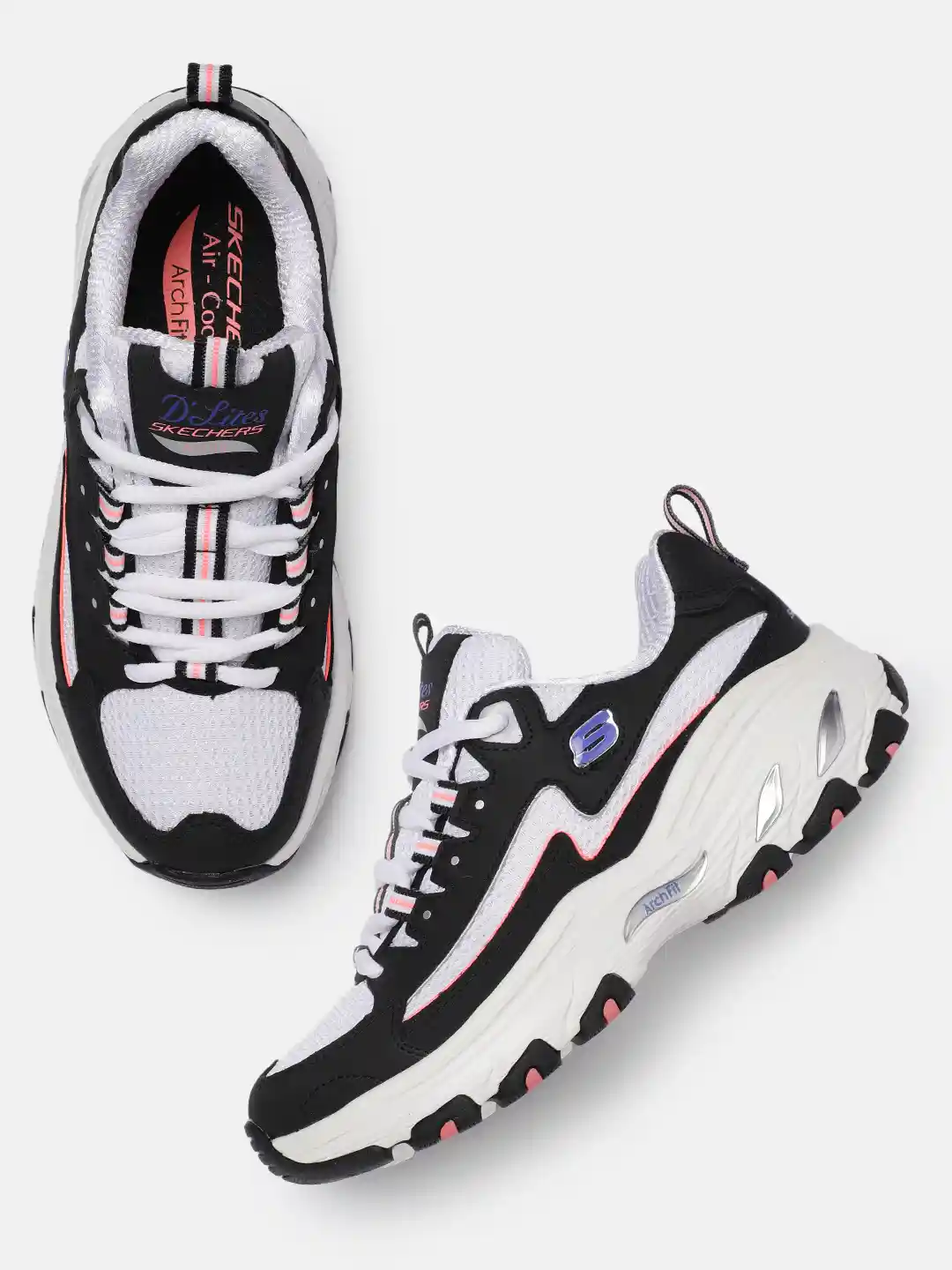 Buy Skechers Women D'Lites Arch Fit Better Me Textured Sneakers