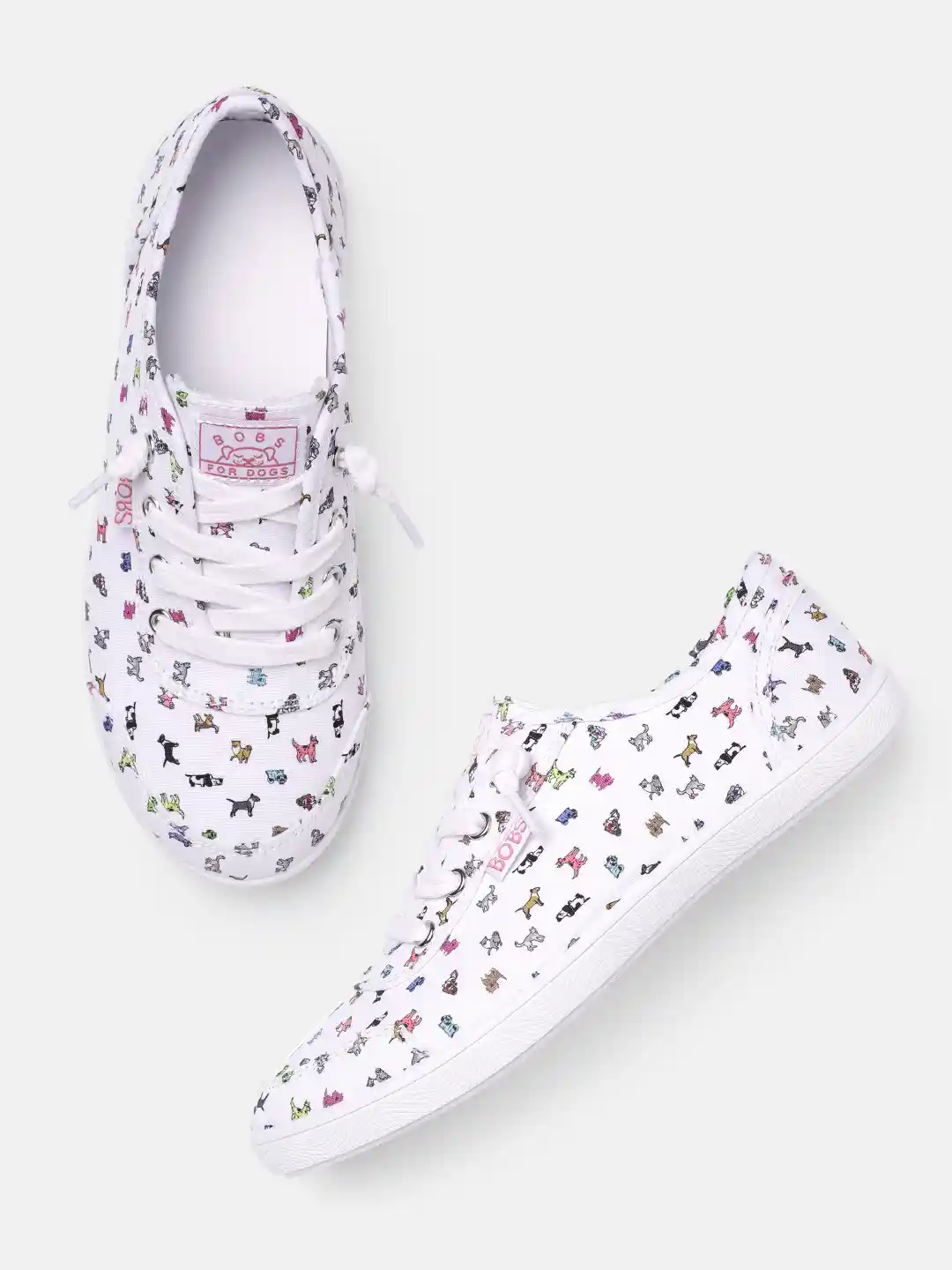 Womens Sneakers Dog Print Shoes Skechers Women Bobs B Cute Printed