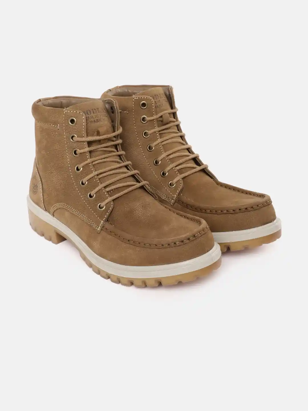 Buy Woodland Men Round Toe Mid-Top Leather Regular Boots Boots