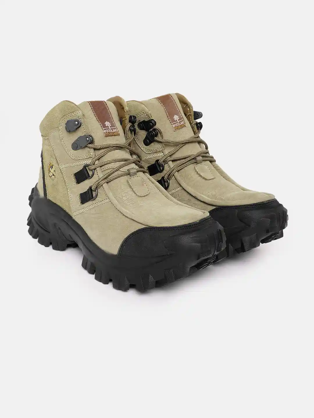 Buy Woodland Men Leather Mid-Top Chunky Boots Boots for Men