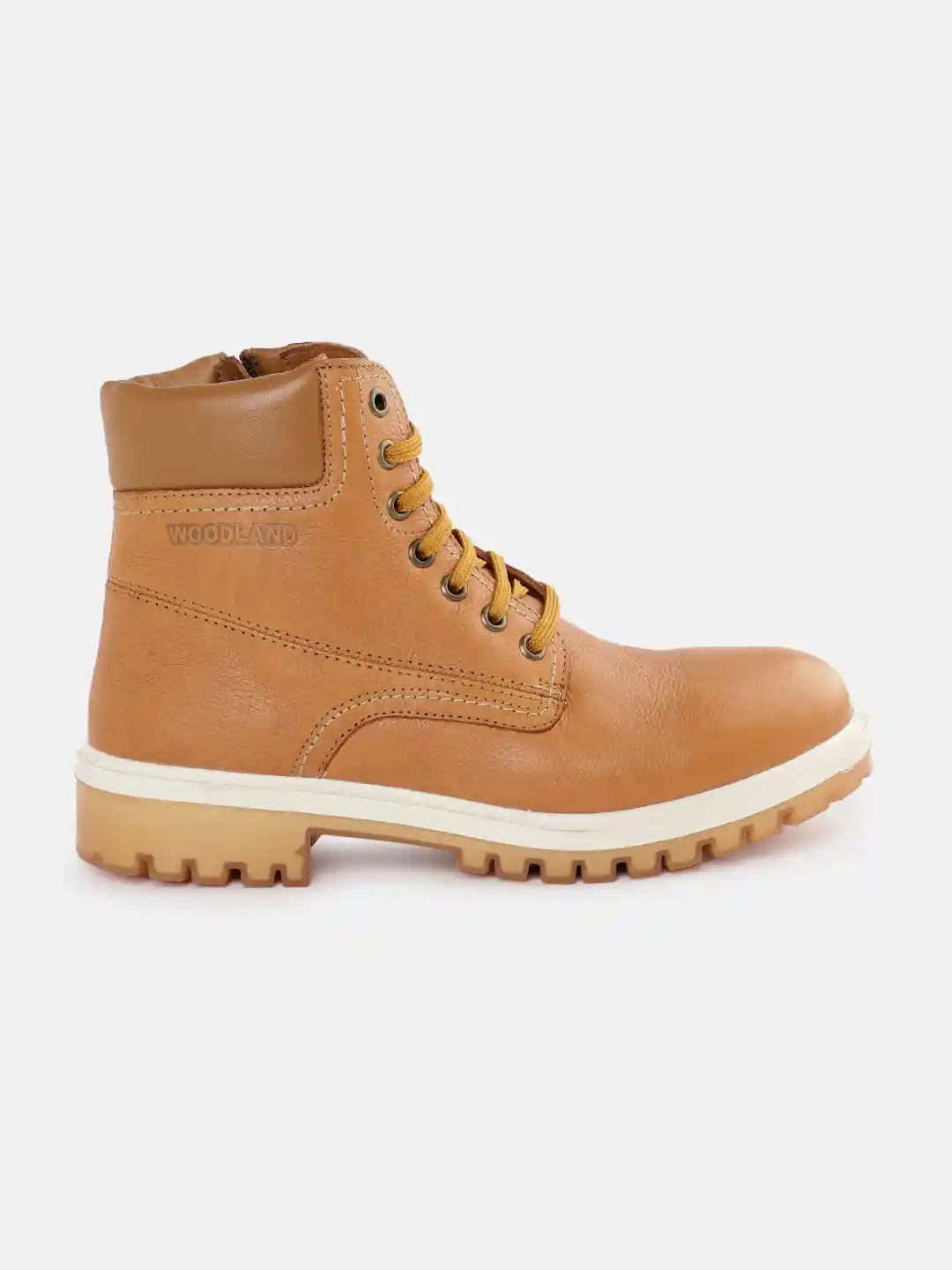 Woodland Men Leather Mid-Top Regular Boots