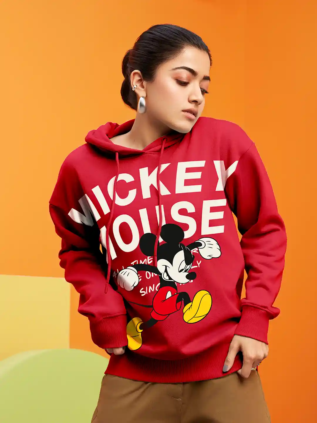 Disney Sweatshirt Womens Mickey Mouse Hoodie London Mickey Mouse