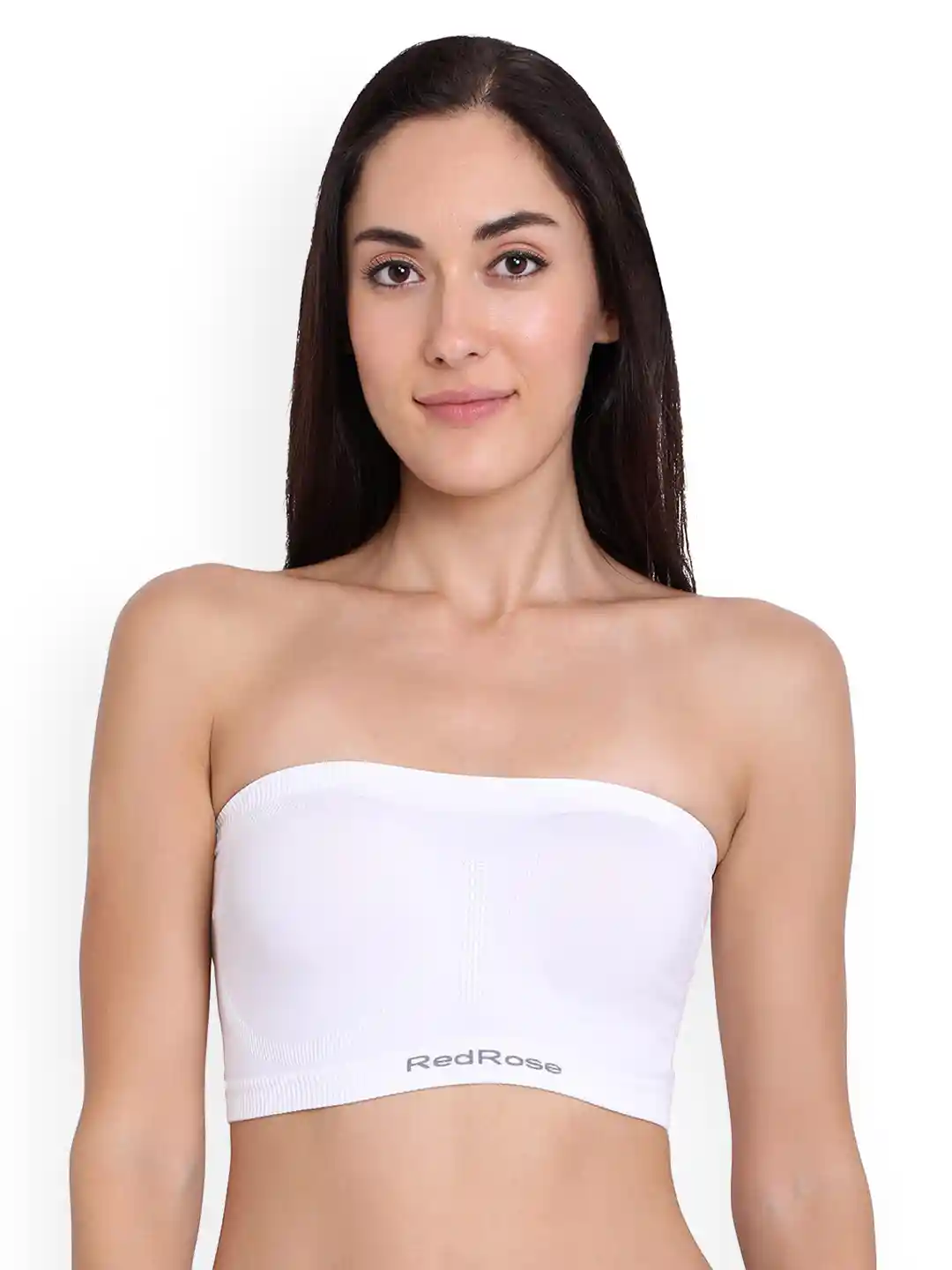 Buy RedRose White Non-Wired Non Padded Bralette Tube Bra Bra for