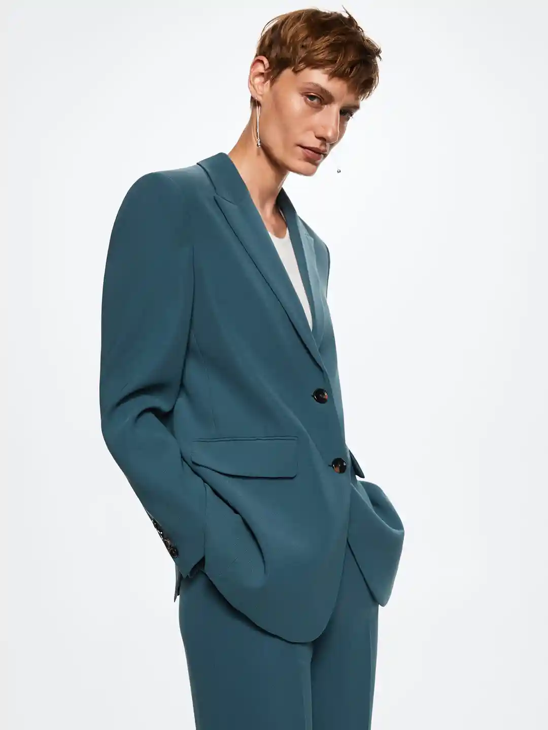 Buy MANGO Regular Fit Single-Breasted Sustainable Blazer Blazers