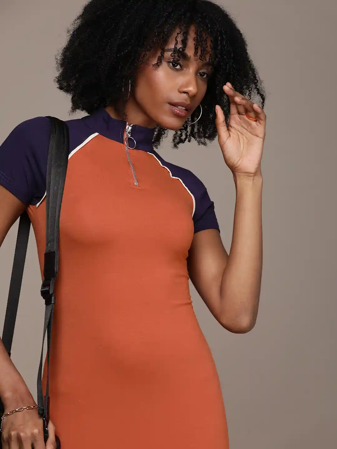 Buy FCUK High-Neck Bodycon Mini T-shirt Dress Dresses for Women