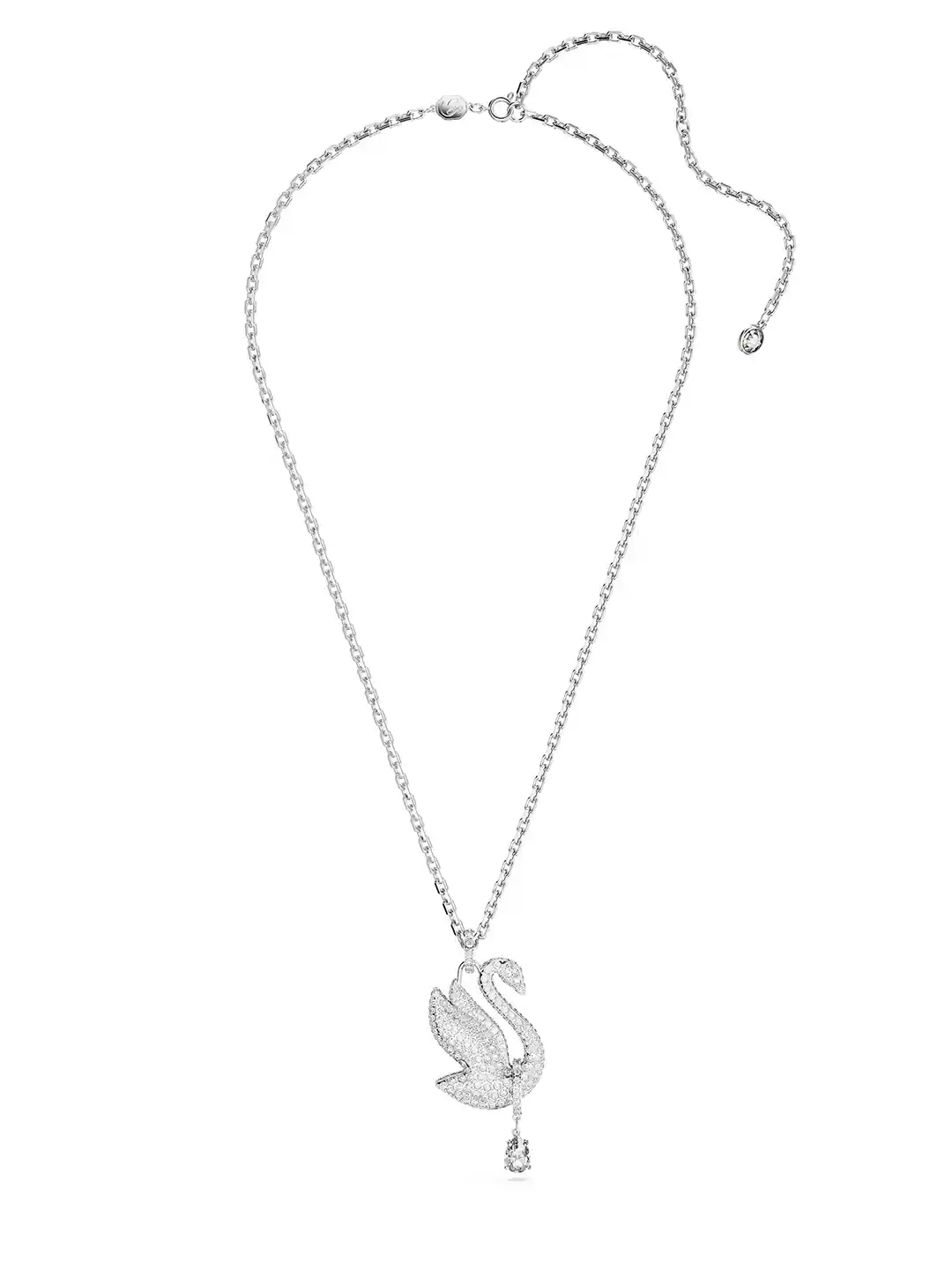 SWAROVSKI Women Iconic Swan:Pend Long Pendant Whi/Rhs Necklace