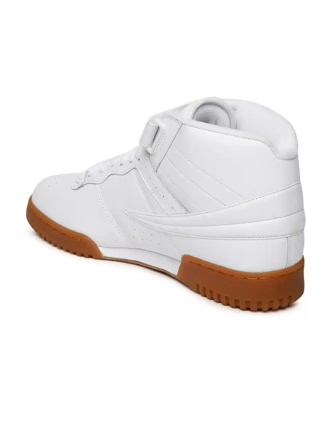 Buy FILA Men White Perforated F-13 LOGO Mid-Top Sneakers Casual