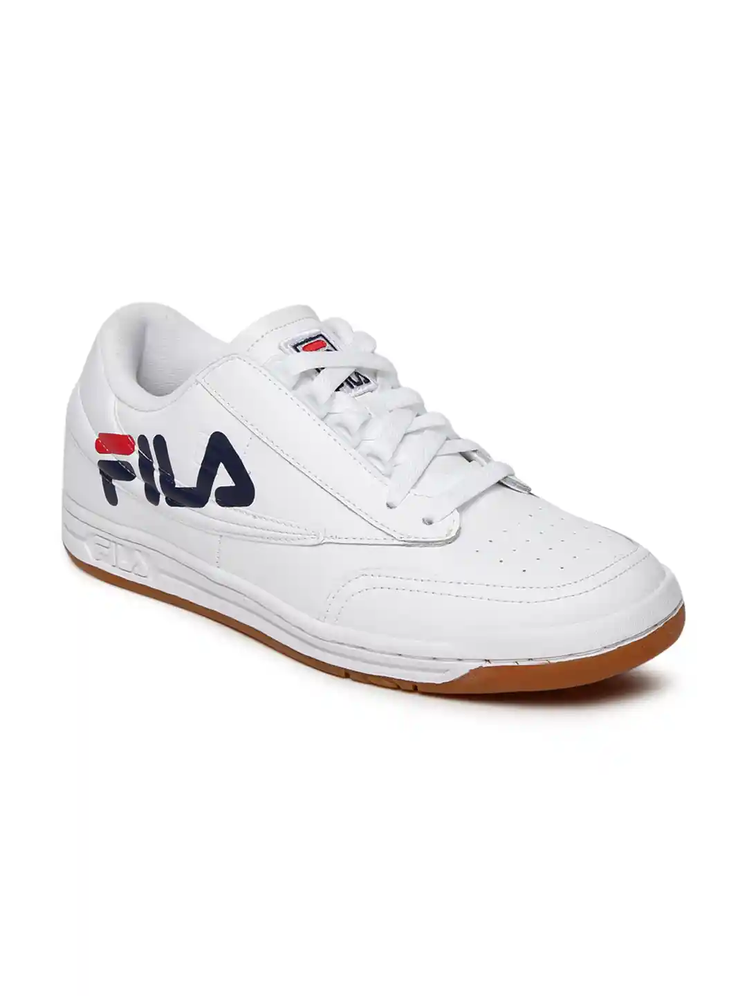 Buy FILA Men White Perforations ORIGINAL TENNIS LOGO Sneakers