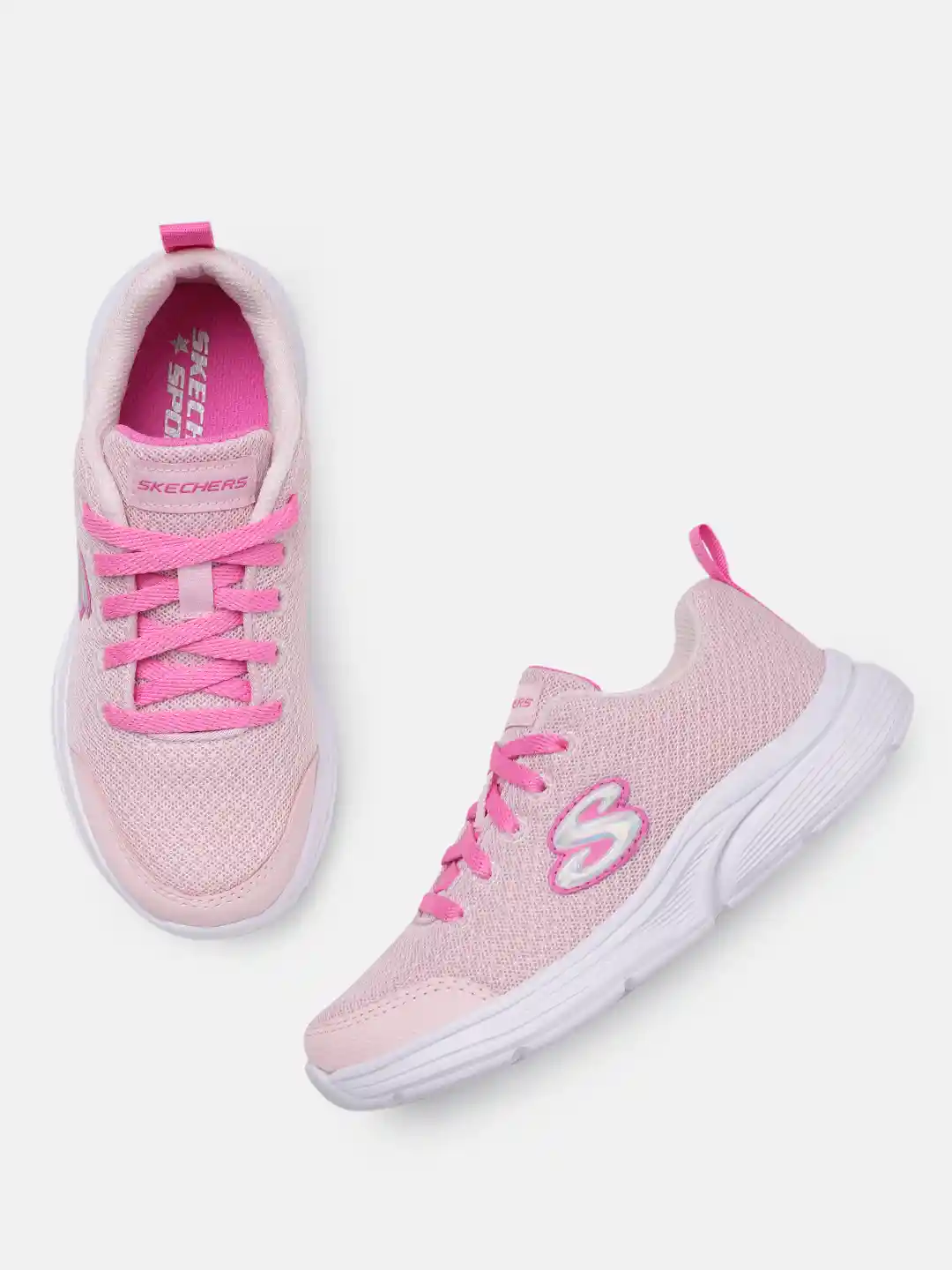 Buy Skechers Girls Pink WAVY LITES BLISSFUL WISH Sneakers