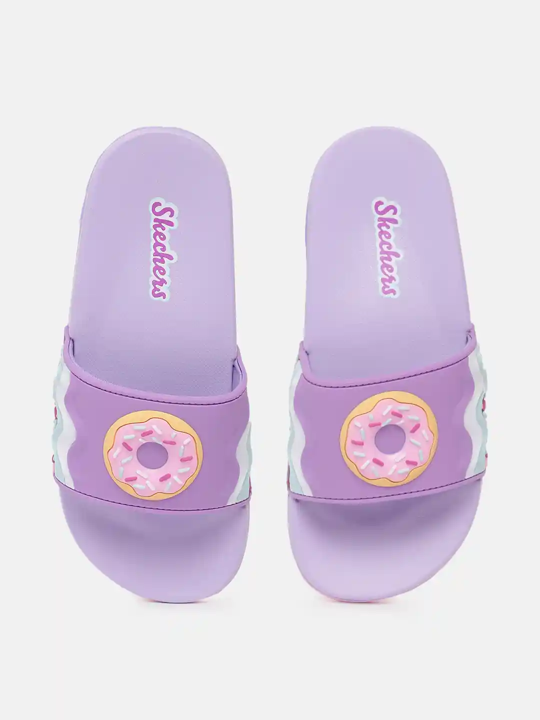 Myntra Skechers Girls Flip Flops Skechers Women SIDE LINES Sliders