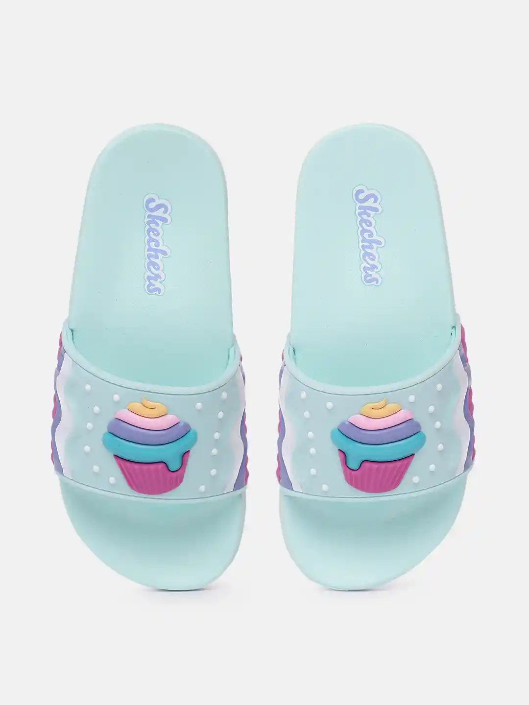 Buy Skechers Girls Sea Green GAMBIX III SWEET SLIDES Embellished