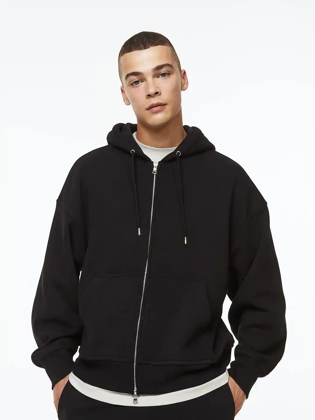 Buy H&M Men Oversized Fit Zip-Through Hoodie Sweatshirts for Men