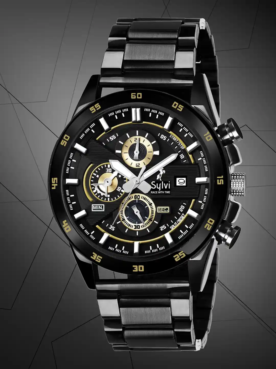 Buy Sylvi Men Stainless Steel Bracelet Style Straps Analogue