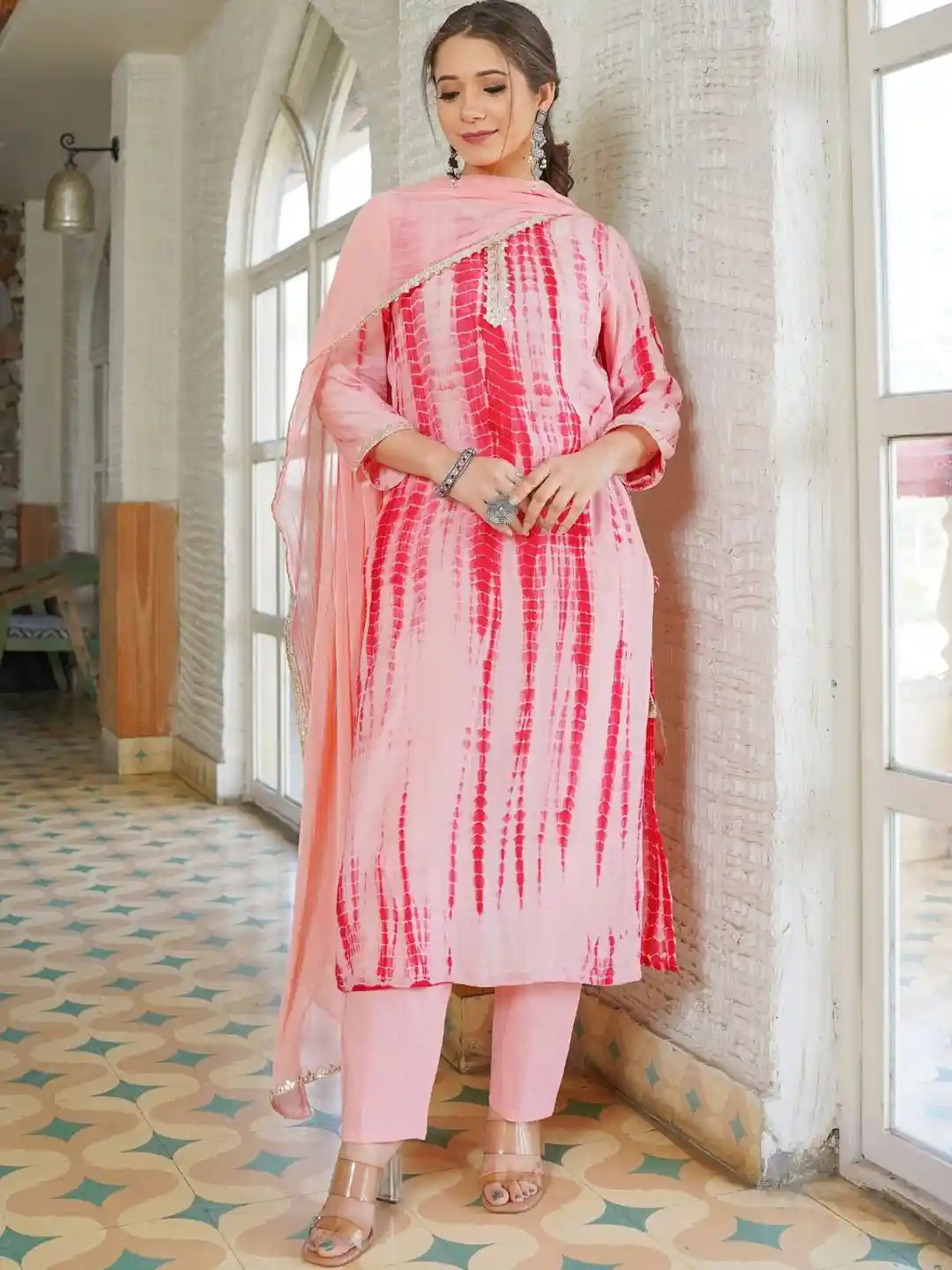 Buy HOUSE OF JAMOTI Dyed Thread Work Pure Silk Holi Kurta with