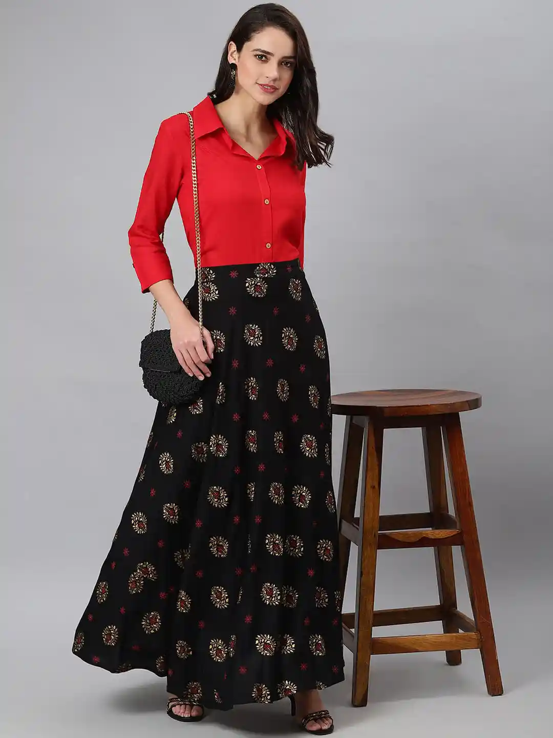 Lehenga Collar Shirt With Long Skirt Long Skirts For Diwali 2025