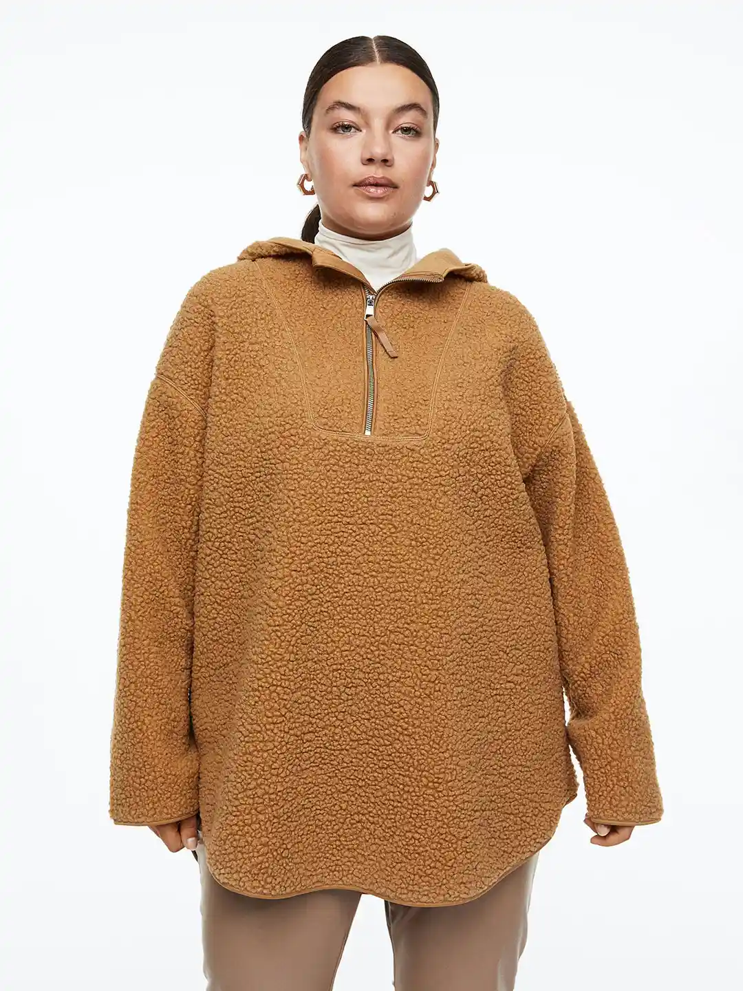 Buy H&M Women Plus Size Oversized Fleece Hoodie Sweatshirts for