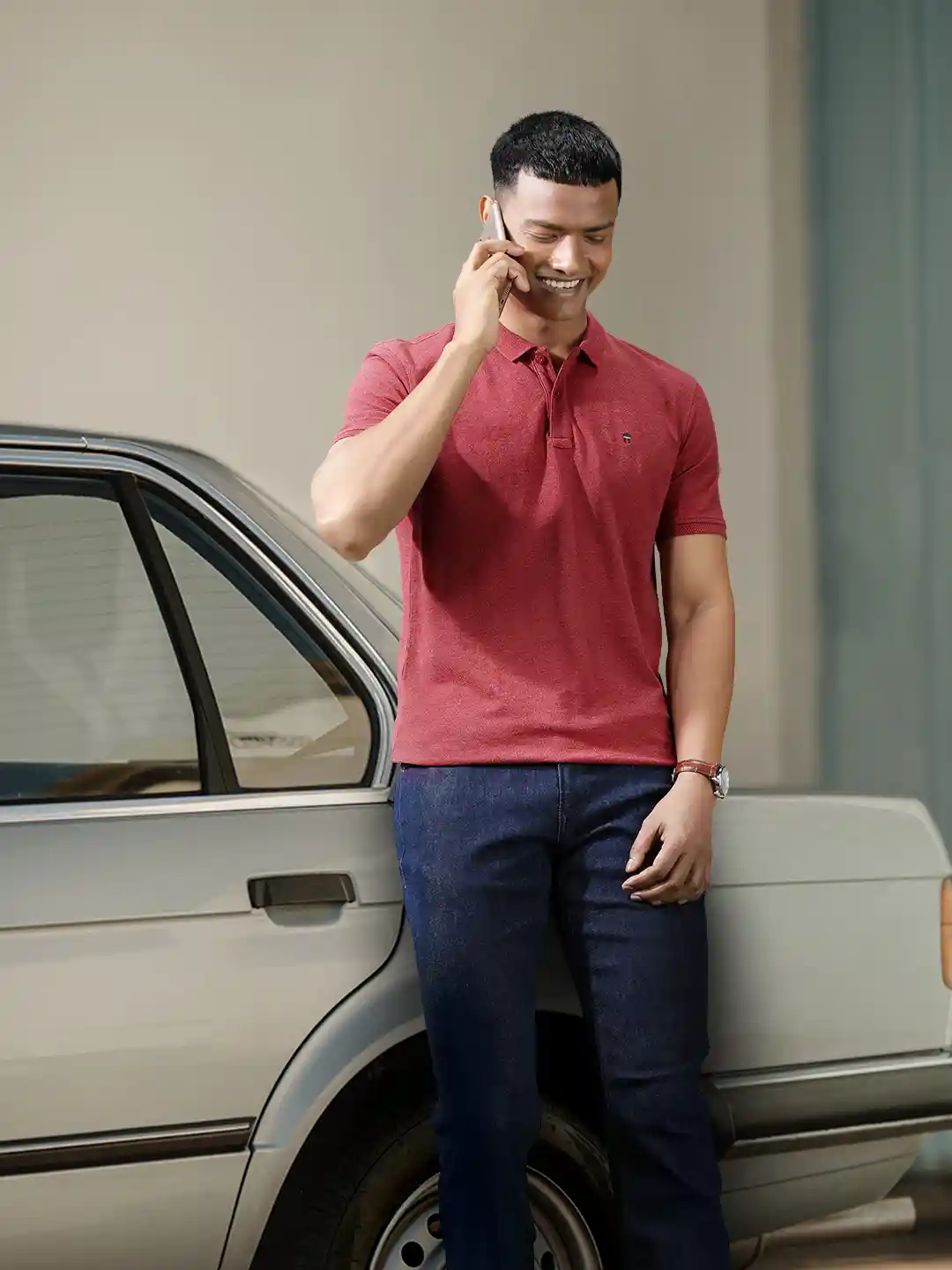 Buy Louis Philippe Sport Men Polo Collar Slim Fit T-shirt