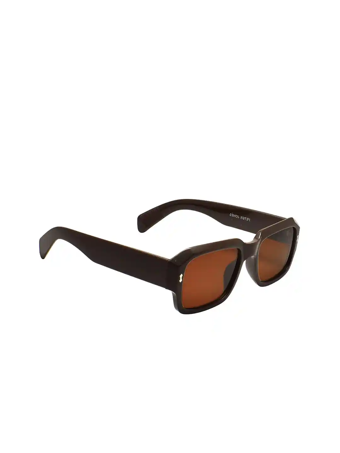 Buy Peter Jones Eyewear Unisex Brown Lens Black Square