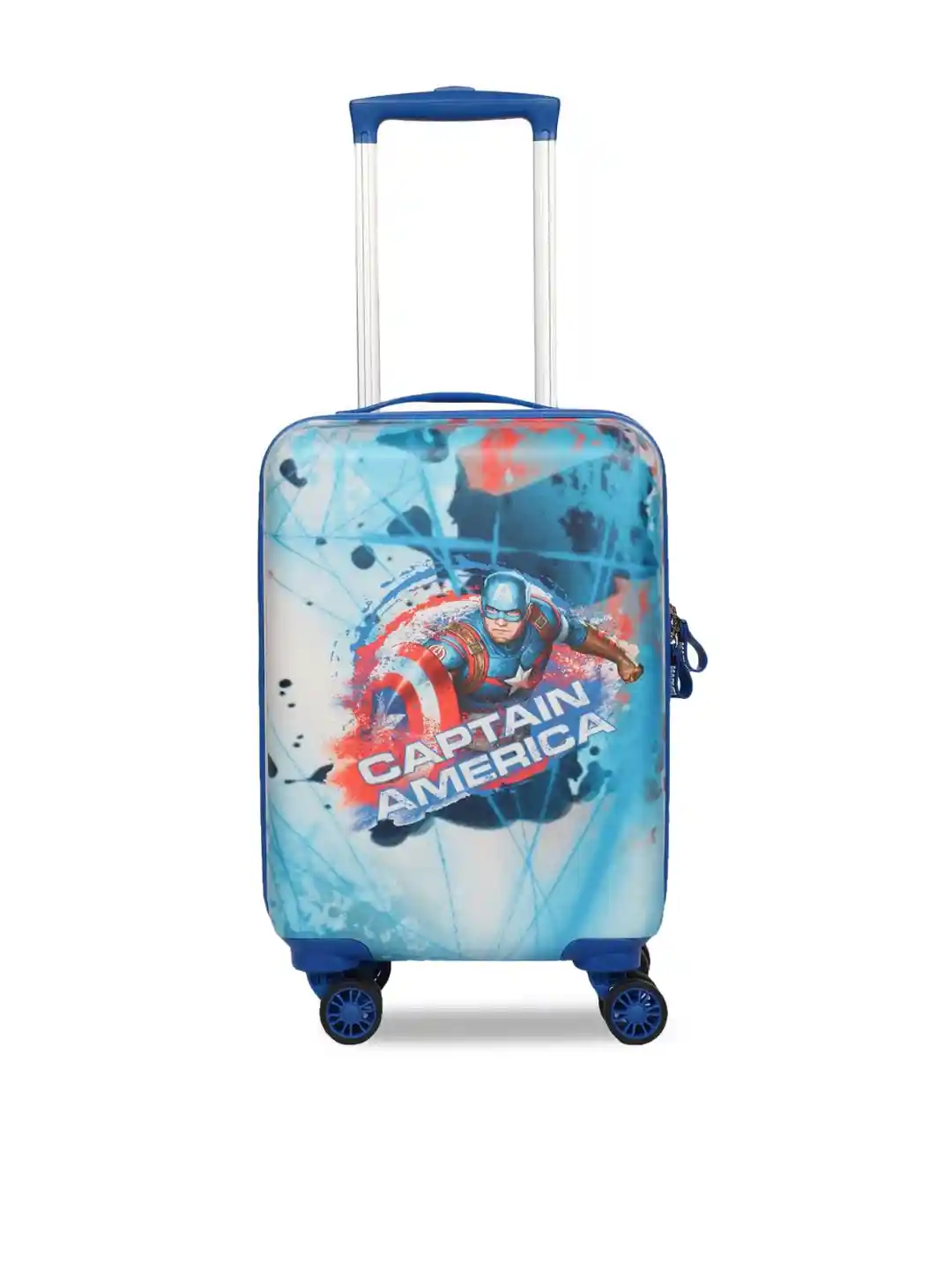 NOVEX Kids Captain America Printed Hard-Sided Cabin Trolley Bag - Main Image