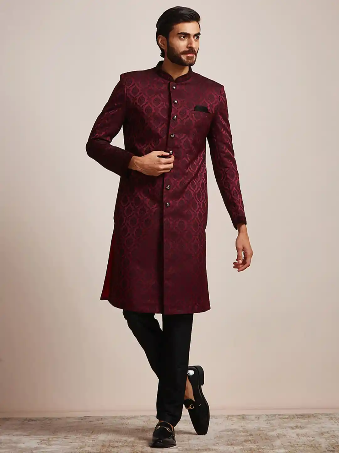 Buy Manyavar Men Ethnic Printed Brocade Sherwani Sherwani for