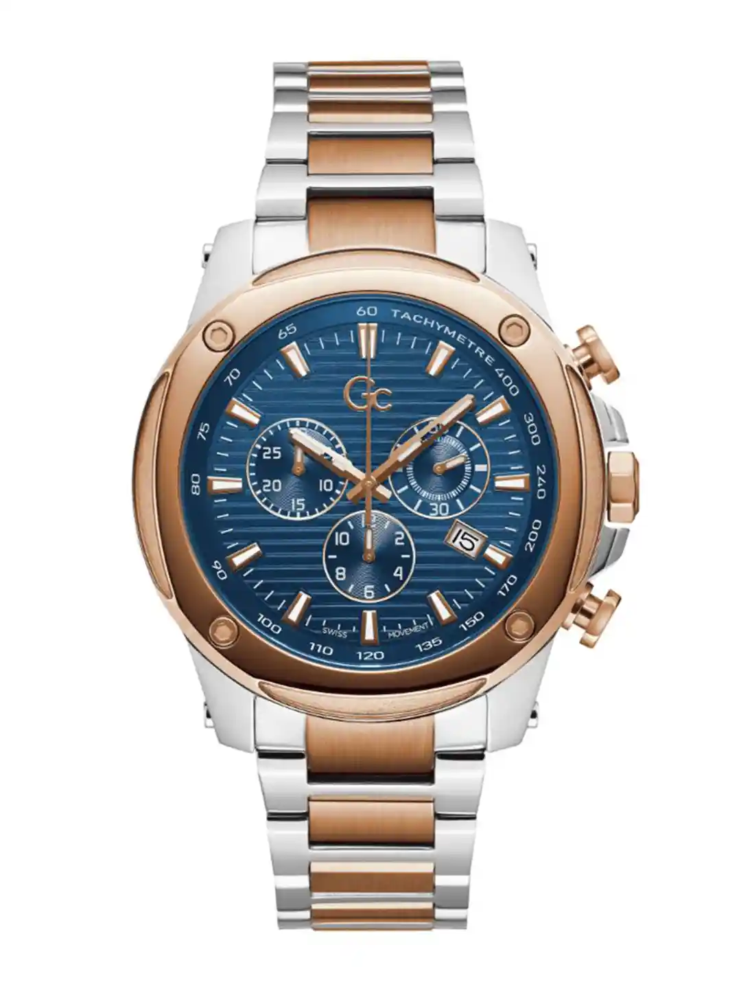 Buy GC GUESS COLLECTION Brave Blue Round Dial Men Quartz Analog
