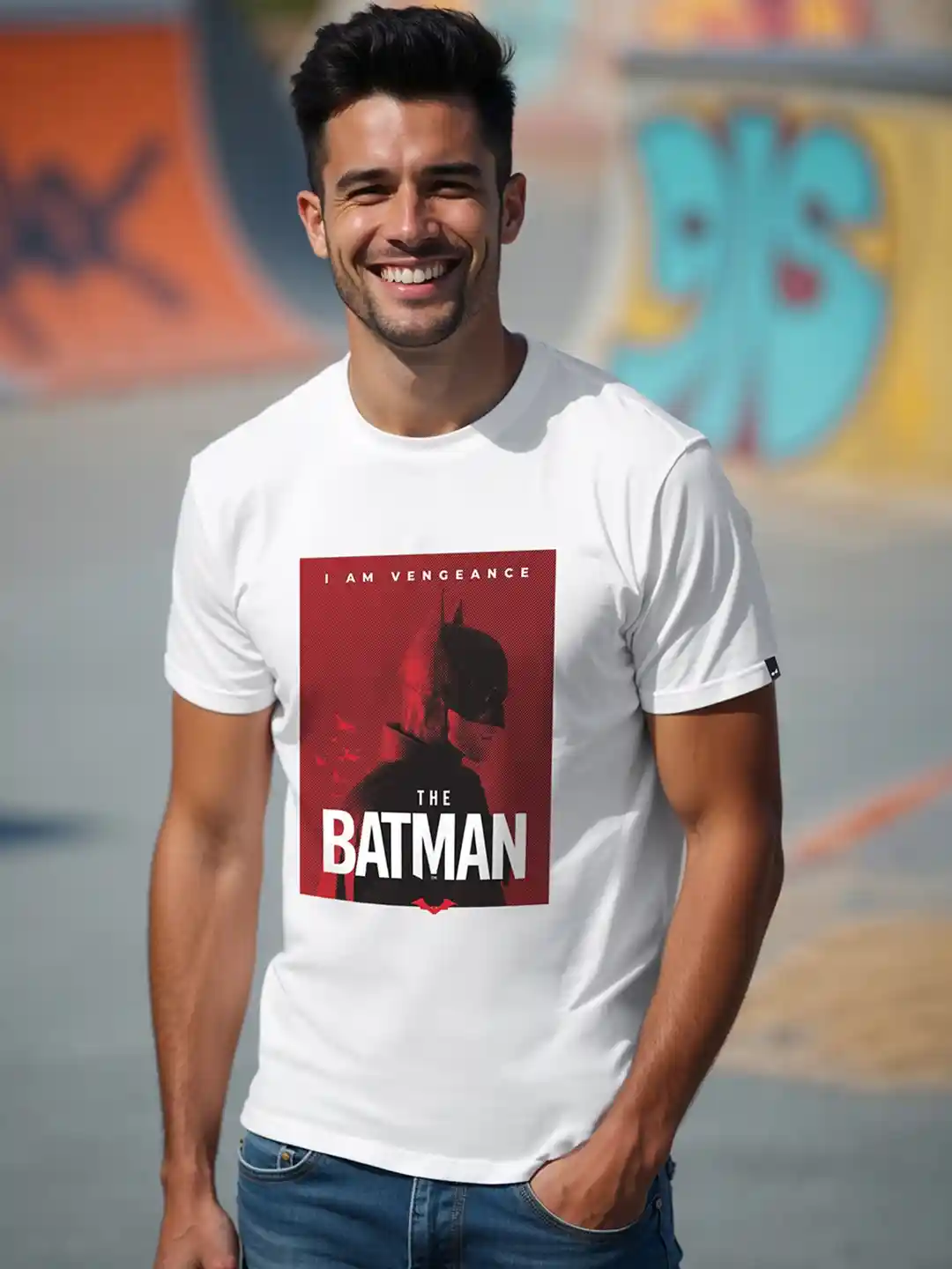 Buy Bewakoof Men Batman Poster Graphic Printed T-shirt Tshirts