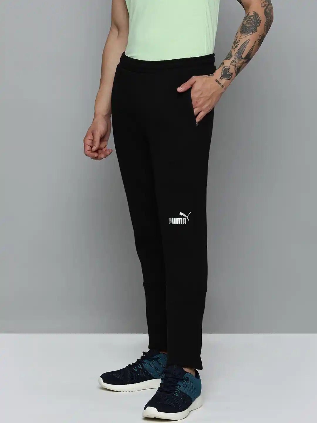 Puma Men Solid Mid Rise Slim Fit Team FINAL Track Pants