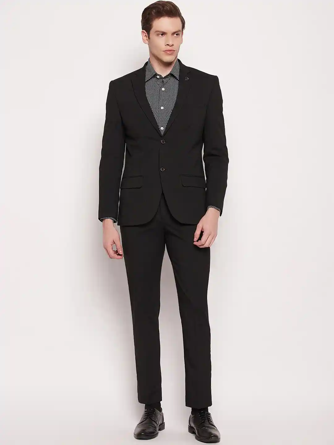 Buy Cantabil Men Striped Single Breasted Two Piece Formal Suit - Main Image