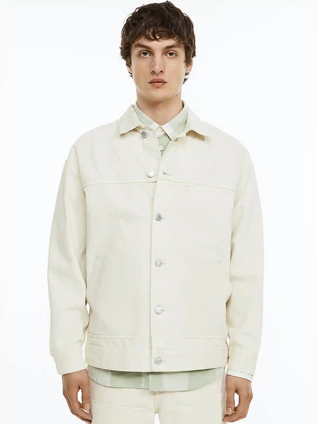 Buy H&M Men Relaxed Fit Denim Jacket Jackets for Men 21559890