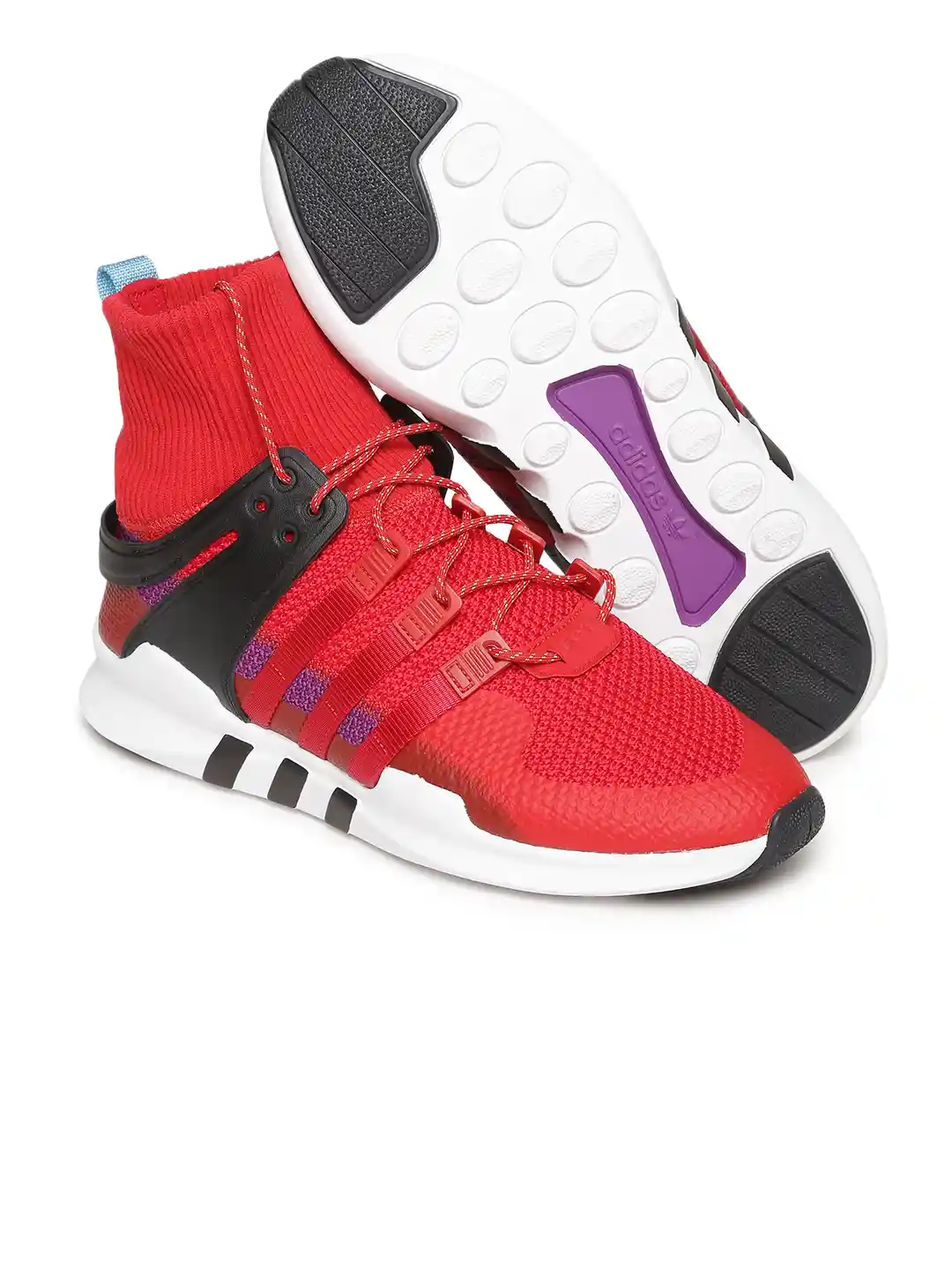 Buy ADIDAS Originals Men Red Leather High-Top EQT SUPPORT ADV