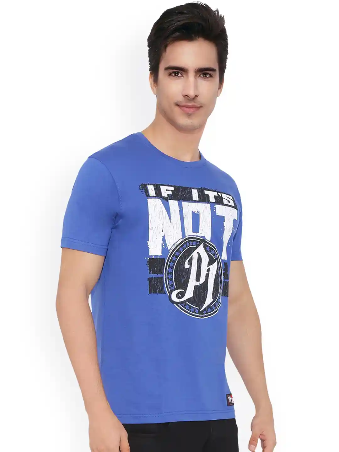 Buy The Souled Store Unisex Blue WWE: AJ Styles Printed Round Neck