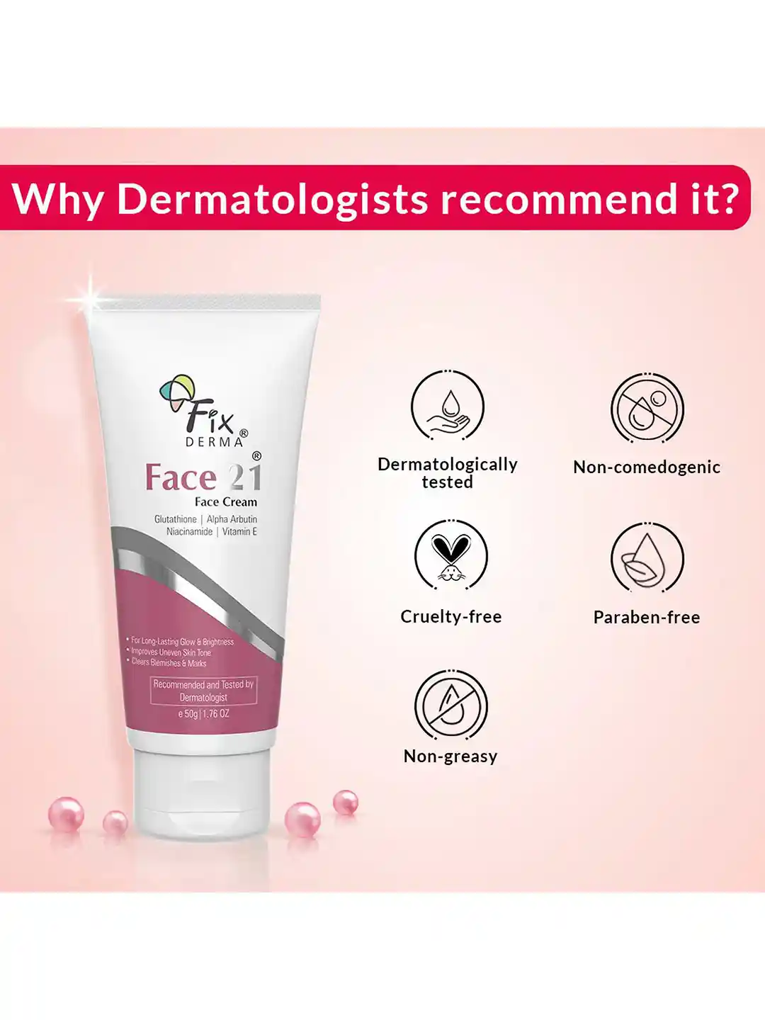 Buy FIXDERMA Face 21 Face Moisturizing Cream - 50g - Skin Care