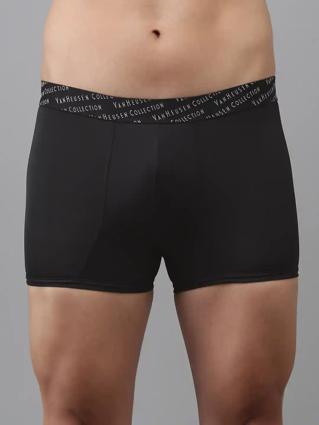 Buy Van Heusen Innerwear Men Black Solid Way Stretch 3D Logo
