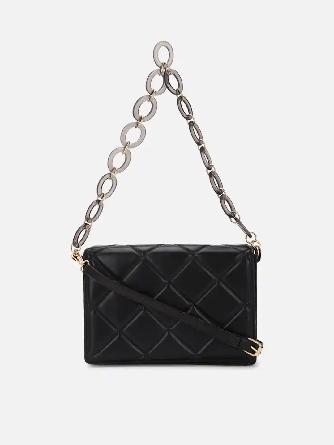 Buy FOREVER 21 Textured PU Structured Handheld Bag with Quilted
