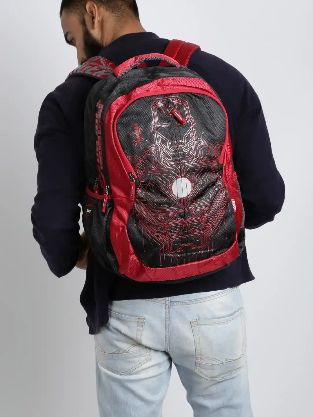 Buy Skybags Unisex Black Red Graphic MARVEL PLUS IRON MAN