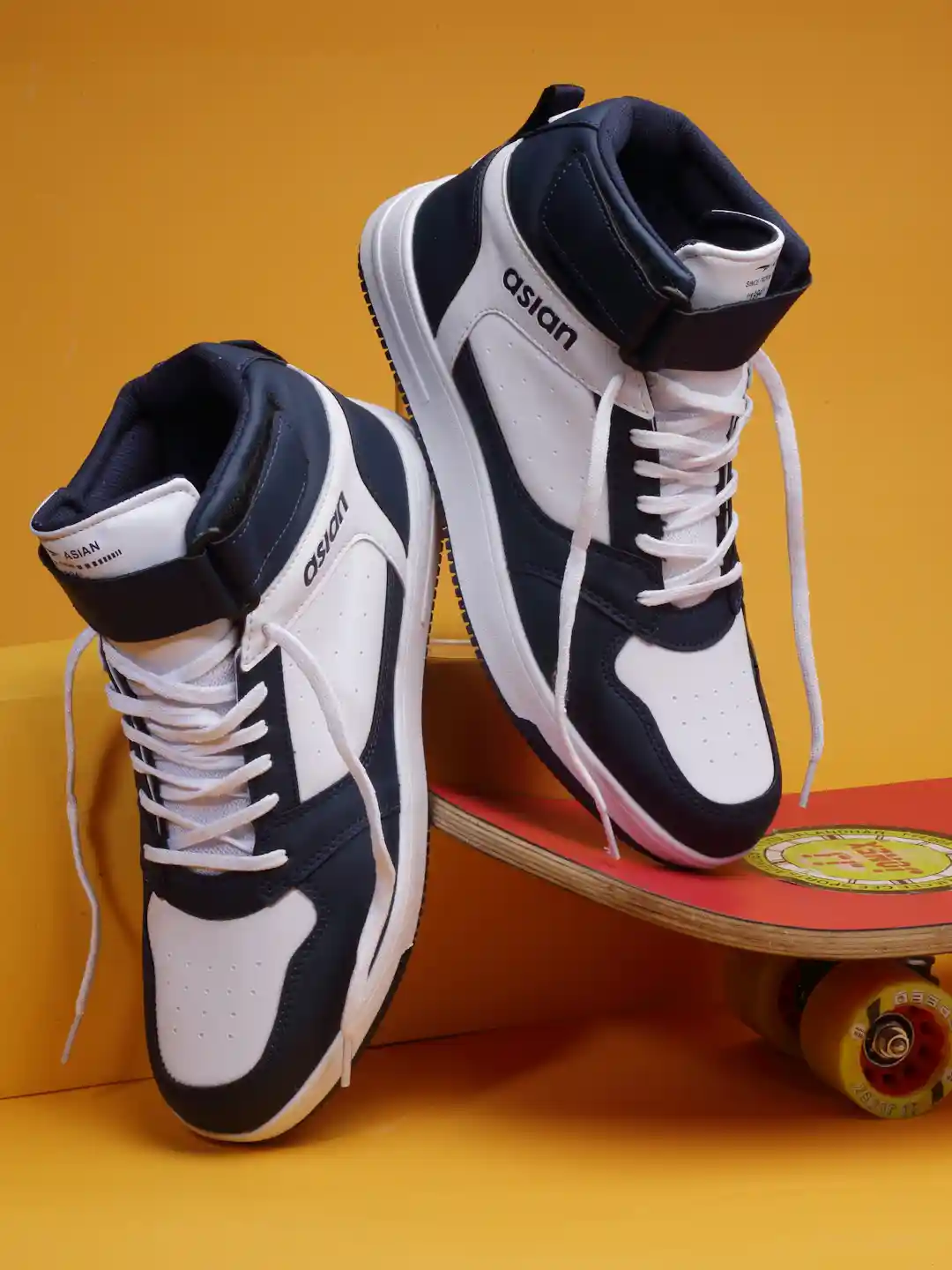 Buy ASIAN Men Carnival-02 Colourblocked Mid-Top Chunky Sneakers