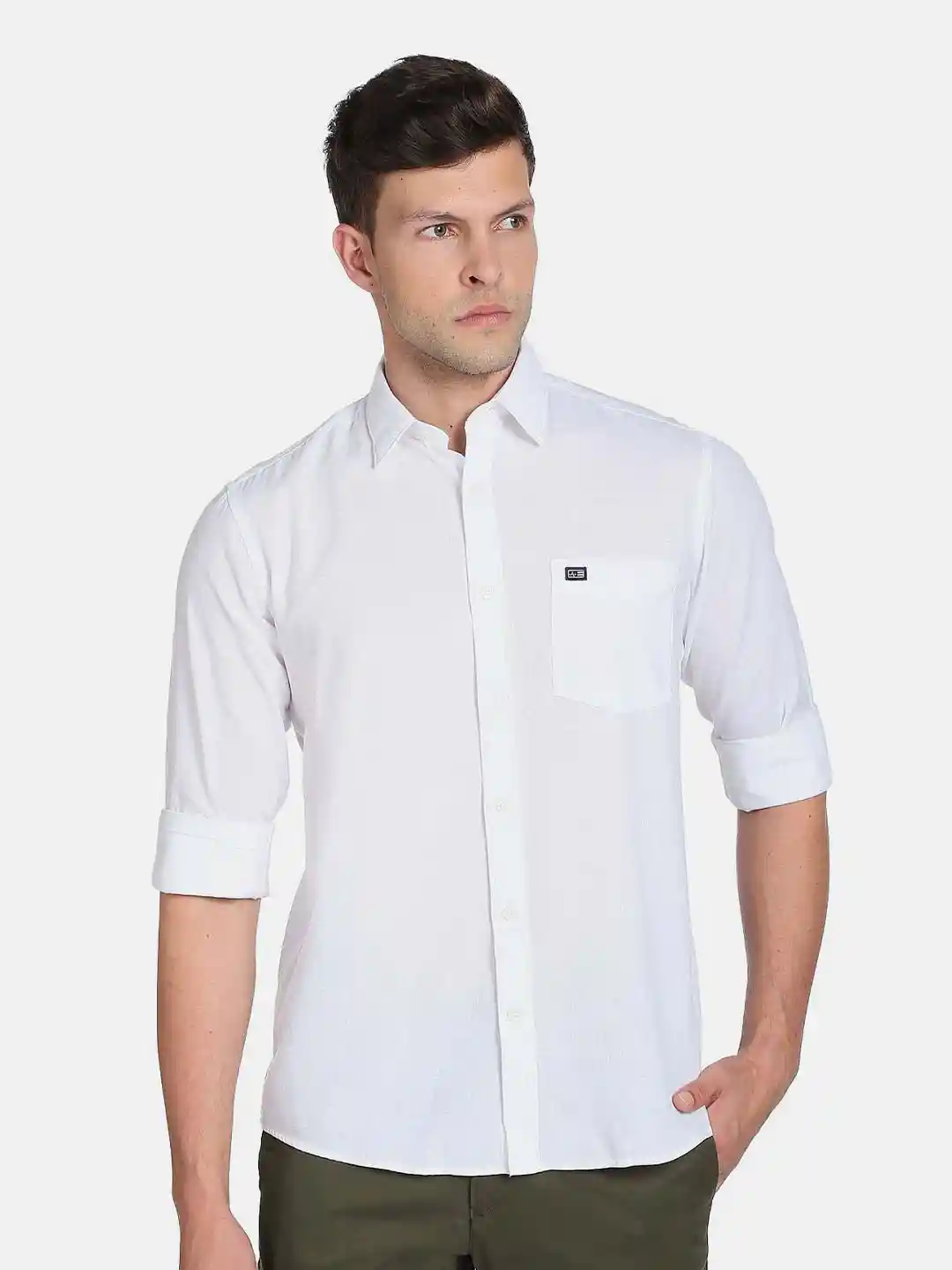 Buy Arrow Sport Men White Slim Fit Pure Cotton Casual Shirt