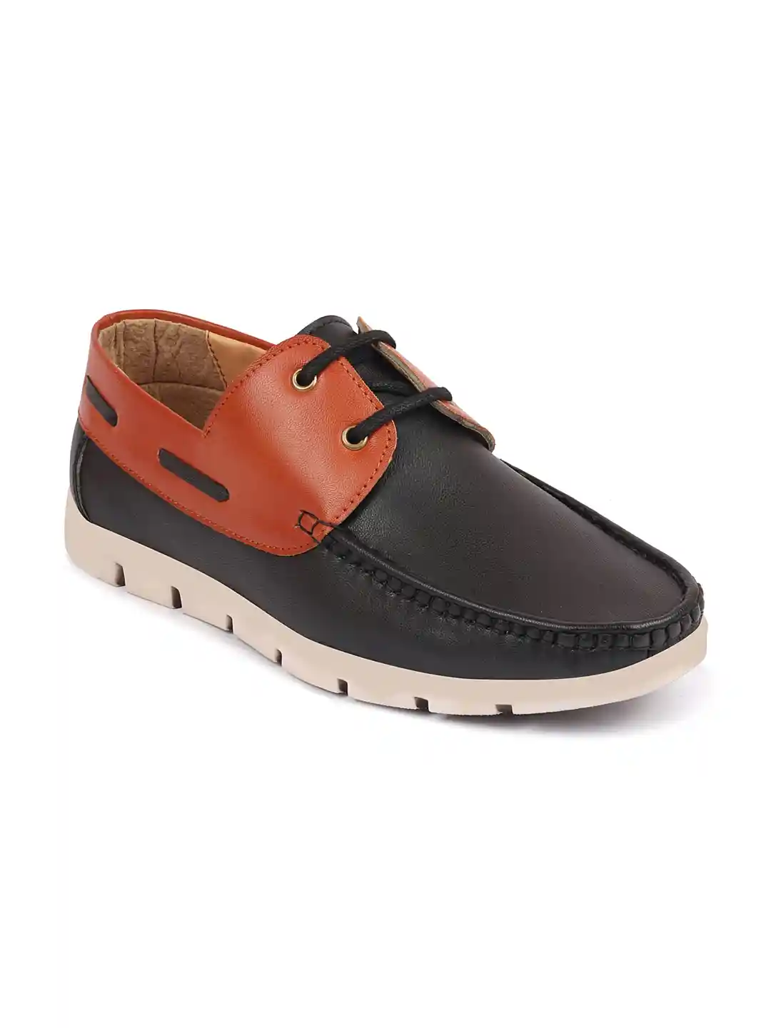 Boat Shoes Hitz Shoes Wiki Hitz Men Black Colourblocked Leather Boat Shoes
