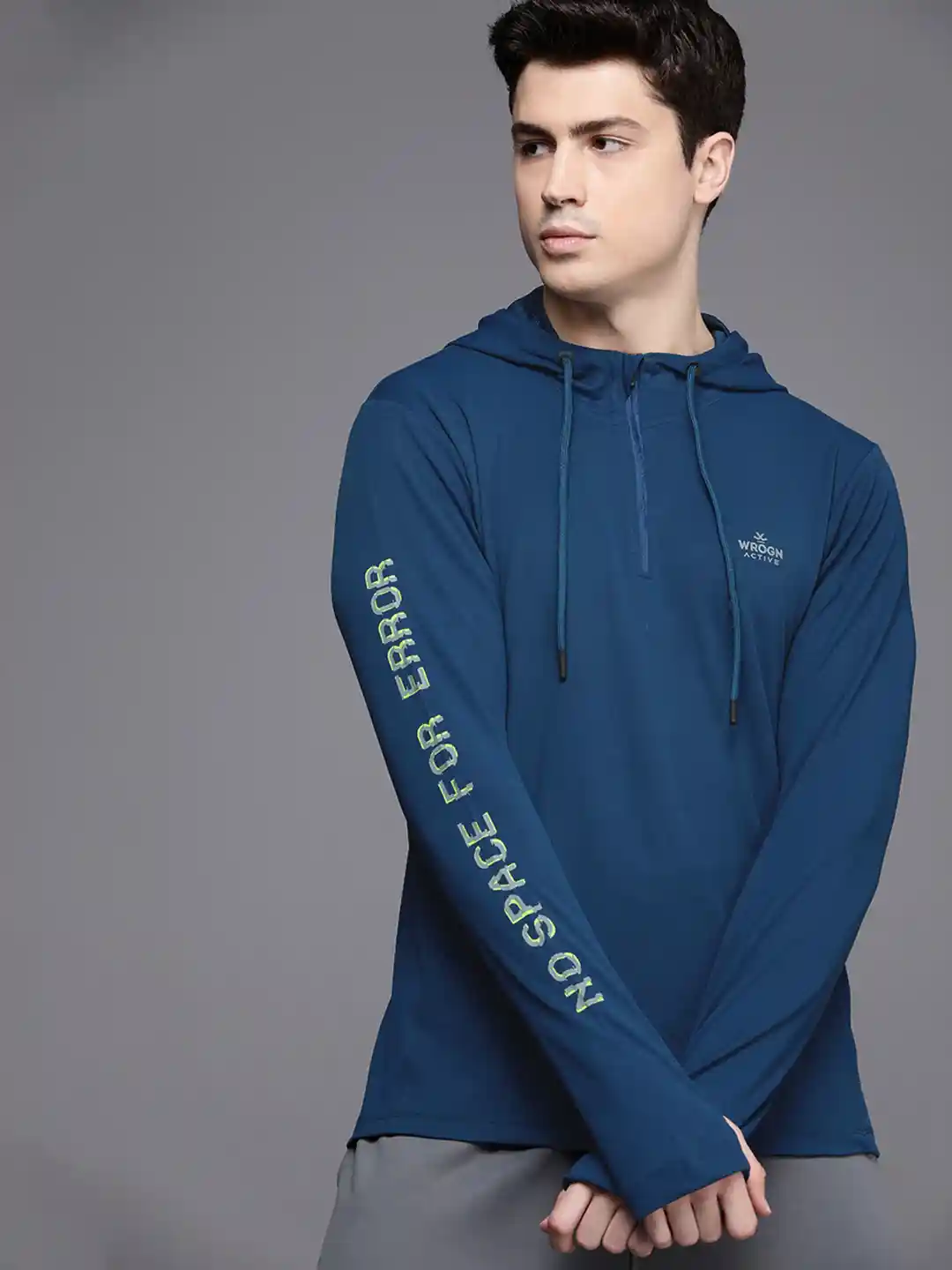 Buy WROGN ACTIVE Men Thumb Hole Hooded T-shirt Tshirts for Men